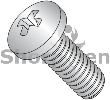 Din 7985 A &amp; ISO 7045 Metric Phillips Pan Machine Screw Fully Threaded 18-8 S/S M4-0.7 x 50 BC-M450MPP188 (Box of 1000) weight 10 Lbs