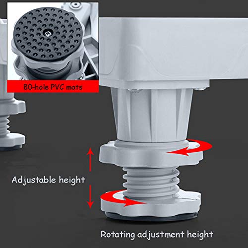 Trolley Washing Machine, Home Adjustable Movable Base for Tumble Dryers Disinfection Cabinet Wine Rack,8(Fixed-Foot)