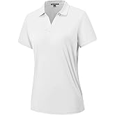 Women's Polo Shirts Short Sleeve Quick Dry UPF 50+ Sun Protection Business Casual Collared Shirt Tennis Golf Shirt Work Tops