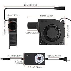 2Set 120mm BBQ Fan 12V Blower Brushless with