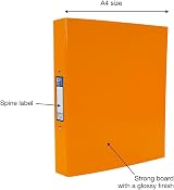 Oxford Premium A4 Ring Binder Orange 25mm 40mm Spine Laminated Board view 2
