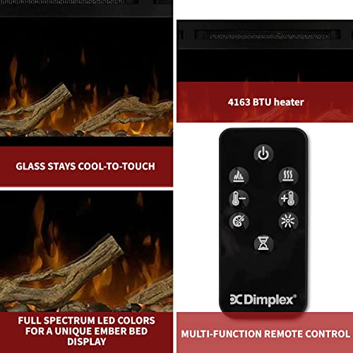 Dimplex Prism 50 inch Wall Mount Electric Fireplace with Driftwood Log