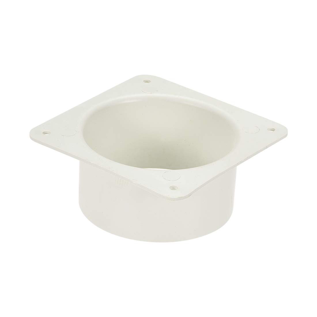 sourcing map 4Inch Duct Connector Flange ABS Plastic Air Outlet Inlet Hose Pipe Adaptor for Ventilation Equipment