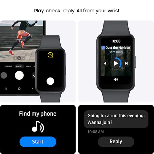 Samsung Galaxy Fit3, 1.6" AMOLED Display, 13 Days Battery Charge, Sleep Monitoring, Fall Detection - Dark Gray (CAD Version & Warranty)