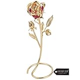 Matashi Double Rose Crystal Studded Flower Ornament