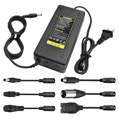 Universal 7-in-1 Replacement Charger - 54.6V 2A Fast Charger for 48V 13S Lithium Battery for Jetson, Gotrax, Razor, Ninebot, Segway, Swagtron, Hiboy ect