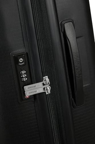 Aerostep - Spinner L, Erweiterbarer Koffer, 77 cm, 101.5/109 L, Schwarz (Black)