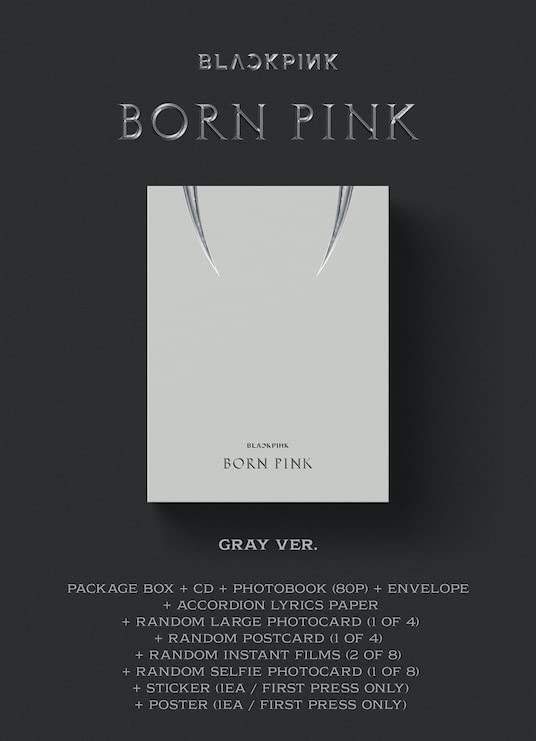 YG WORKS BLACKPINK 2nd ALBUM - BORN PINK [GRAY Ver.] _Package Box set (Referring to the bullet point), Medium (20220916-3G)