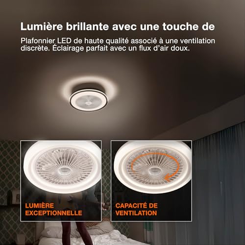 Osram Bayamo LED Ceiling Fan 590 mm, 58 W, 2530 Lumens, CCT 3000-6500 K, RGB, 110 Degree Beam Angle, 1935 m³/h Airflow, 50,000 Hour Lifetime, Dimmable, Remote Control