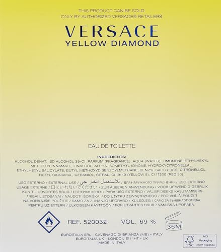 Yellow Diamond by Versace for Women 3.0 oz Eau de Toilette Spray