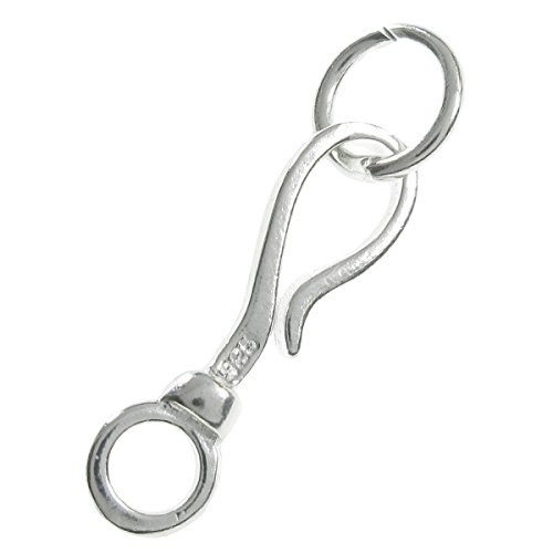 Dreambell 2 sets 925 Sterling Sterling Silver Eye Ring Hook Clasp Connector