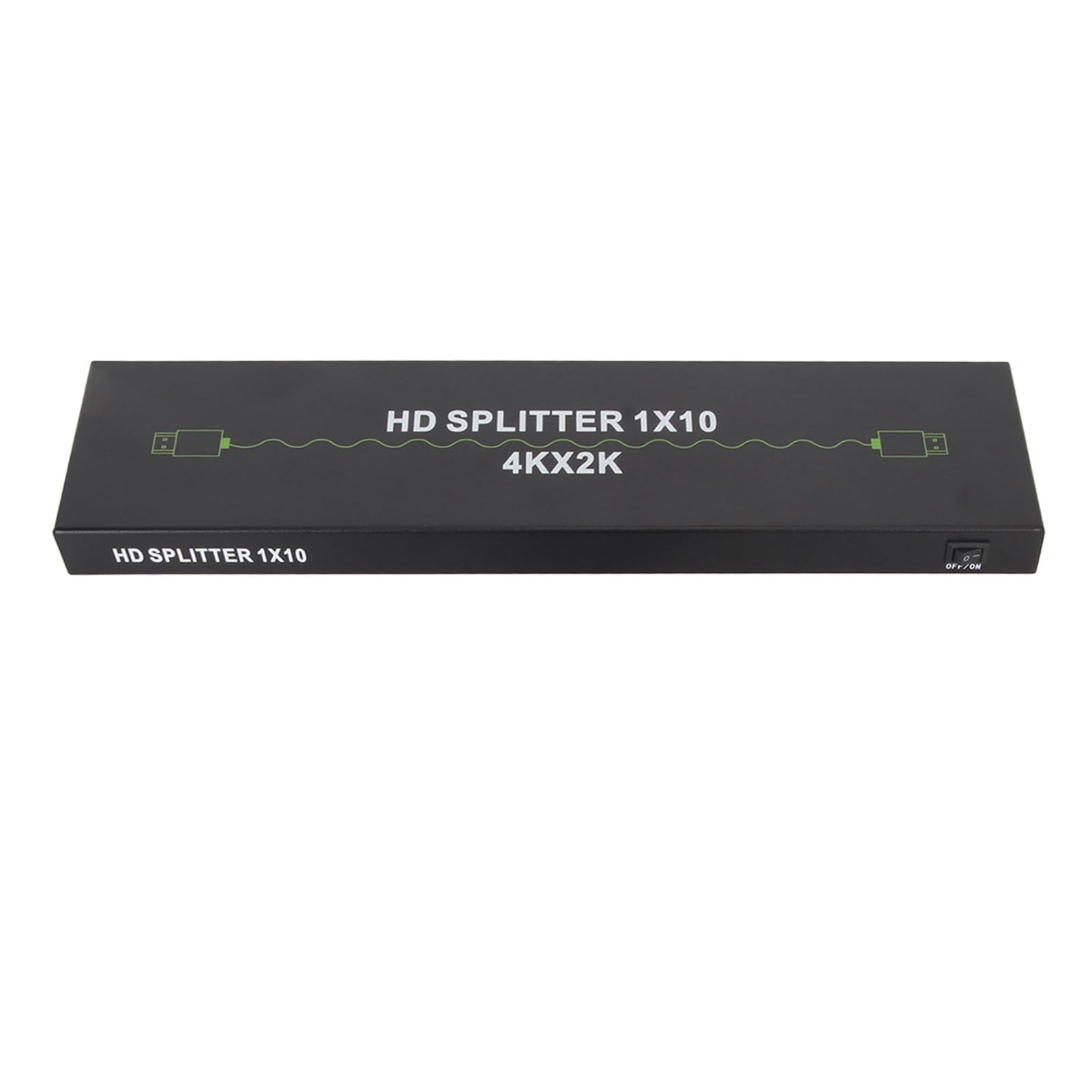 HDMI Splitter, 10 Port 1 in 10 Out 4K 30Hz 3D Sound Video Sync 10 Way HDMI Video Audio Splitter, for Dolby TrueHD LPCM7.1 DTS, (UK Plug)