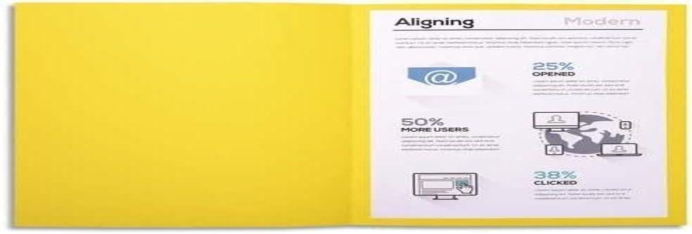 Exacompta - Ref 410005E - Forever Collection - Recycled Square Cut Folder - A4 (210 x 297mm), 220gsm Recycled Board, Blue Angel Certified - Canary (Pack of 100)