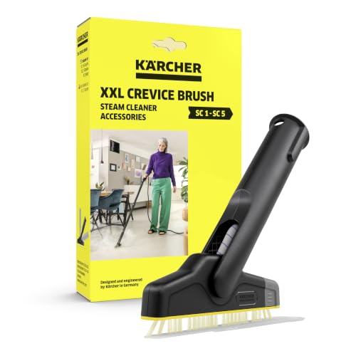 Kaercher XXL grout brush, steam accessory, ideal for cleaning bathroom and kitchen joints, Black