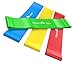 Micrael Home Stretch Mini Bands for Legs, Arms, knee, back, Shoulder, Loop Yoga Bands Great Resistance Bands for Injury Recovery Physio Therapy, Set of 4 Color Code Nature Latex workout Bands