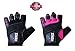 Womens Weightlifting Gloves in Black or Pink plus *FREE* Padded Figure 8 Lifting Straps for Powerlifting and Heavier Weight plus *FREE* Fox Fierce Fitness Workout for Women Ebook