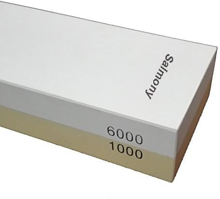 Salmony 1000/6000 Grit Double Side Knife Sharpening Stone with Silicone Base Combination Corundum Whetstone Sharpener
