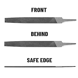 XAQISHIRE 6-inch Flat Medium Cut File, Double Cut