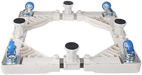 Qiangzi Adjustable Base Stand Universal Stainless Steel Washing Machine Adjustable Base With Wheels Fully Automatic Movable Carriage Racks (Size Optional) for Bathroom Kitchen (Size : S)