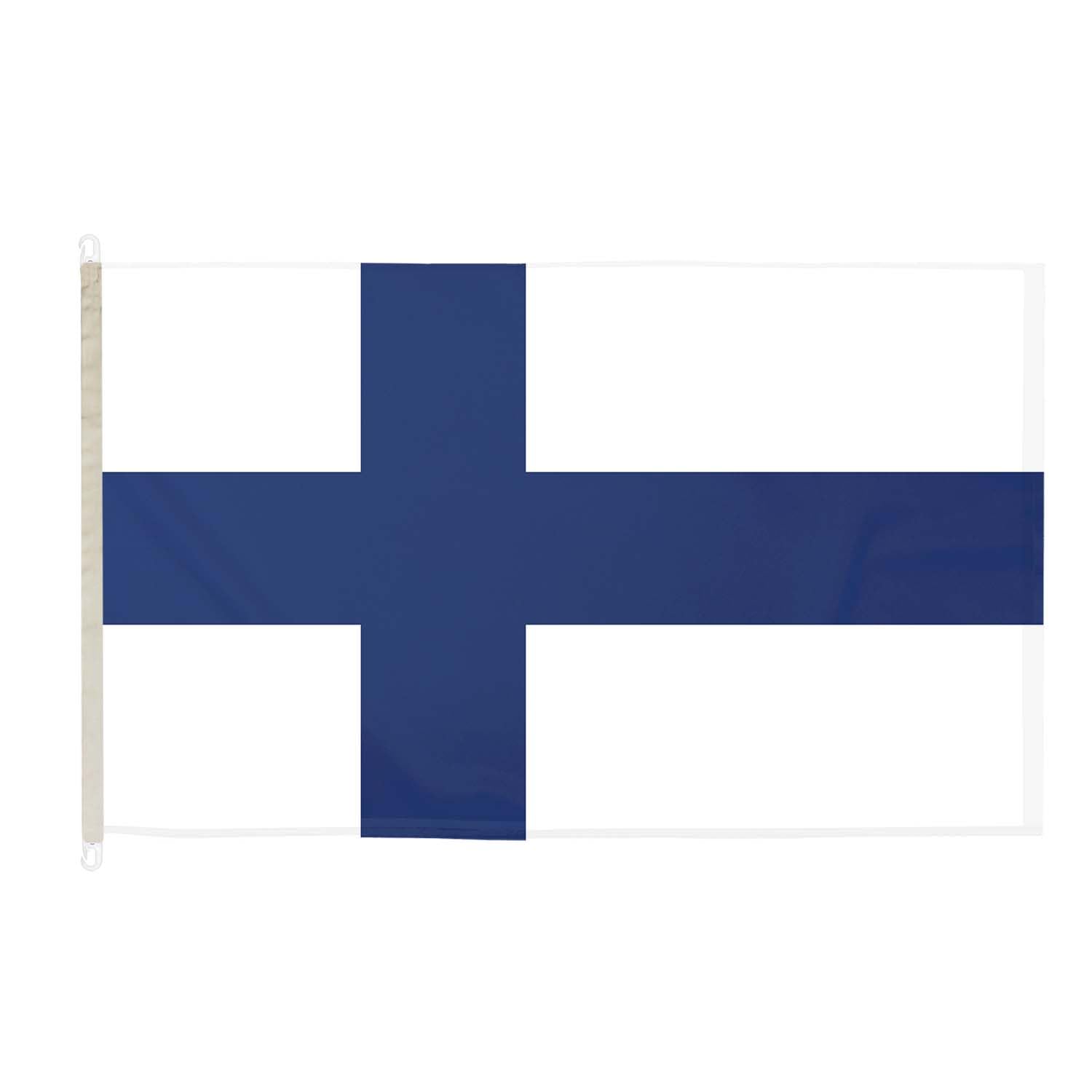 DuraFlag Finland 5ft x 3ft with Clips/Hooks - Premium Quality 5x3 Finish Flags — image 1