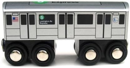 Munipals Wooden Railway NYC Subway Car 5 Train