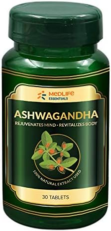 Medlife Essentials Ashwagandha For Anxiety & Stress Relief, Immunity, Fertility and Memory 30 Tablets