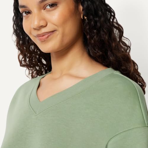 Amazon Essentials Mujer Sudadera de Forro Polar con Cuello en V de Gran