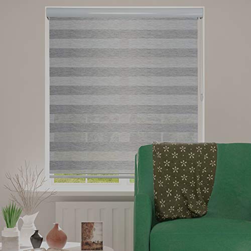 ShadesU Window Blind Dual Layer Zebra Roller Light Filtering Sheer