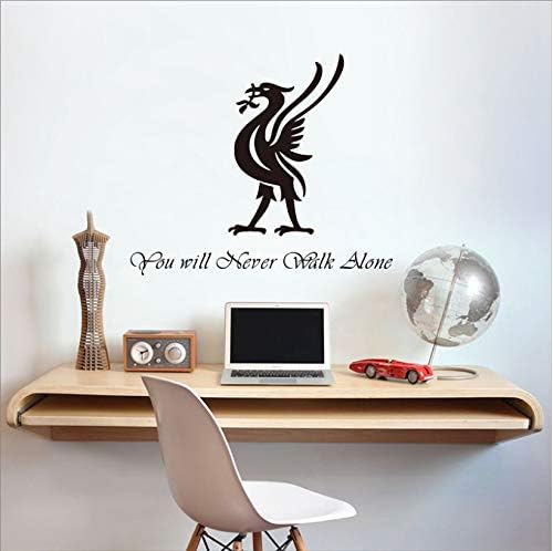 Liverpool Wall Sticker Football Club Lyric Inspiration Quote - You Will Never Walk Alone Football Team Decals Art Accessories 56x42cm