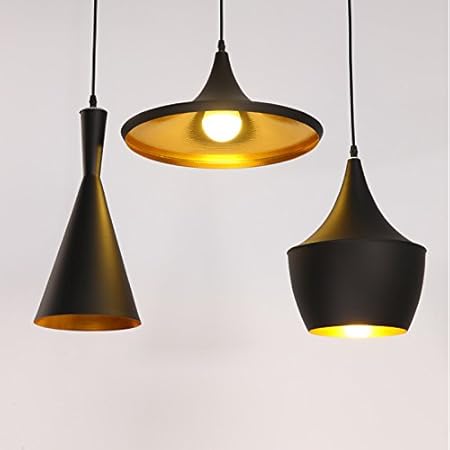 Retro Vintage Industrial Iluminación Colgante combinación clásica - 3x E27 Metal Colgante de Luz, Iluminación Decorativa para Loft Restaurante Coffee Bar (soporte superior no incluido)