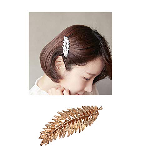 9 Pack Gold Vintage Retro Geometric Minimalist Branch Leaf Flower Hair Clip Snap Barrette Comb Stick Claw Crab Clamp Bobby Pins Alligator Hairclips Metal Wedding Party Hair Styling Accessories - Thumbnail 6
