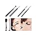 AMarkUp 20 Pcs Pro Makeup Brushes Set Powder Foundation Eyeshadow Eyeliner Cosmetic Brush (Black)