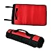 WILNARA 37 Pockets Tool Roll Pouch Bag -Waterproof Wrench Storage Roll Up Organizer Bag for Electrician and Garden (Red)