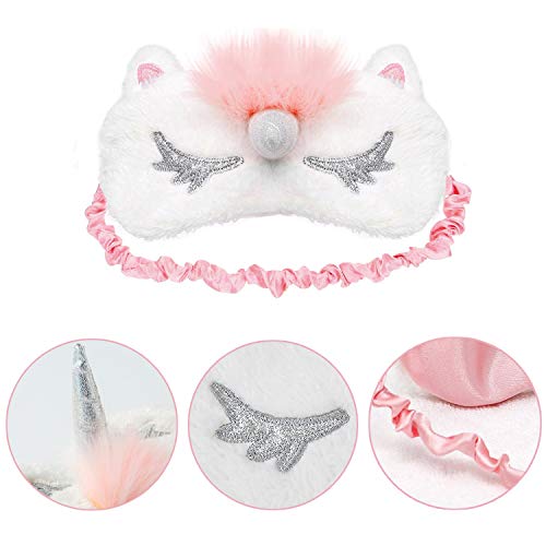 Eye Mask for Sleeping,Aniwon 4 Pack Unicorn Sleep Mask Night Blindfold Eye Cover Eyeshade Sleep Eye Mask for Girls Women Kids - Thumbnail 2