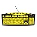 Keys-U-See Large Print USB Wired Computer Keyboard Black Keys with White Letters Great for Visually Impaired Individuals - Senior Citizens in Low and Dim Lighted Areas - Seniors with Poor Vision