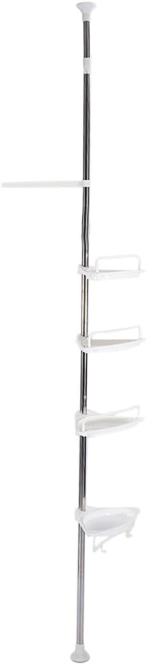 EBTOOLS - Estantería de ducha con 4 bandejas y 4 ganchos y 1 ...