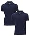 French Toast Girl's 2 Pack Uniform Short Sleeve Polo Shirts, Navy, Medium (7/8)