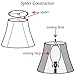 Aspen Creative 30043 Transitional Scallop Bell Shape Spider Construction Lamp Shade in Beige, 17