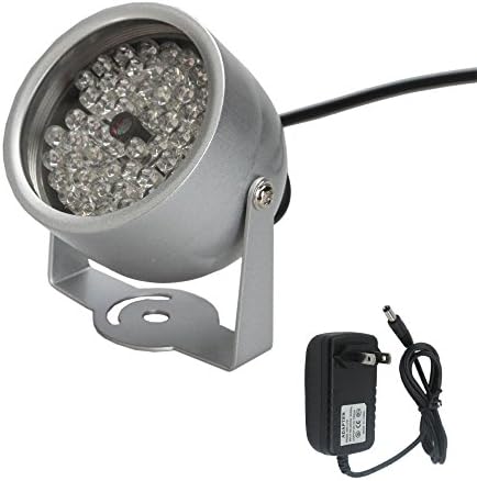 AmgBo 48-LED High Quality Illuminator Light CCTV IR Infrared Night Vision with Surveillance Camera's Power Adaptor 12V 1000mA