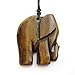 OVALBUY Ox Bone Carved Elephant Pendant Necklace