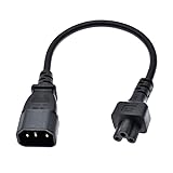 Toptekits C14 to C5 Power Plug Cable,IEC 320 C14