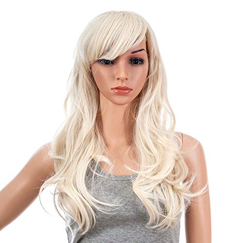 SWACC 26-Inch Long Curly Wave Cosplay Synthetic Wig Colored Hair