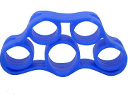 Wenjie Silicone Finger Gripper Strength Trainer Resistance Band Hand Grip Wrist Yoga Stretcher Finger Expander Exercise - Blue