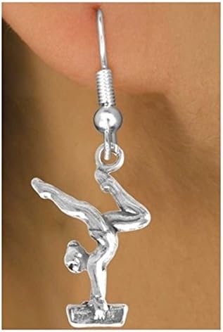 Lonestar Jewelry Gymnast On Balance Beam Gymnastic Charm Comes On an Earring Style
