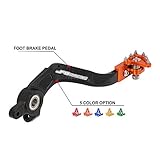 Motorcycle Rear Foot Brake Pedal Lever For KTM Husqvarna SX SX-F XC XC-F XC-W XCF-W EXC EXC-F EXC-R SMR SXS SXS-F XCR-W 125 144 150 200 250 300 350 400 450 500 505 530 - CNC Orange