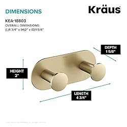 Kraus Elie Bathroom Robe and Towel Rack with 2