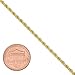2.4mm 14k Gold Plated French Rope Chain Necklace, 20