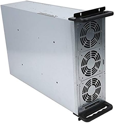 Triamisu Riser Mining Eth/ETC/ZEC/XMR 4U Mine Mining Machine Chasis 6/8 Servidor de gráficos Chasis Fuente de alimentación única - Negro (en Stock)