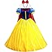 KUFV Women's Princess Costume Dress Snow White Princess Costume with Headband