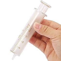 Jiaxix 5 Pack 20ml Glass Syringes With Caps